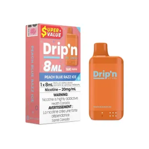 #1 Best Seller: Drip'n 16K Disposable Vape - Peach Blue Razz Ice  Limited Release!