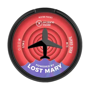 #1 Best Seller: Rose Grape Airplane Mode Lost Mary Nicotine Pouches  Stylish & Comfortable