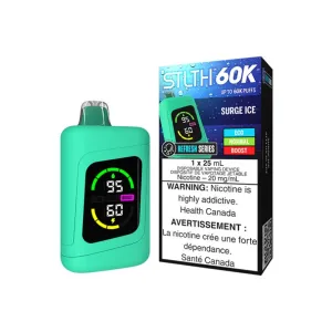 #1 Best Seller: STLTH 60K Disposable Refresh Series - Surge Ice  Almost Sold Out!