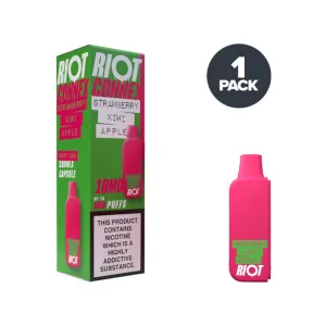 #1 Best Seller: Strawberry Kiwi Apple Riot Connex Pre-Filled Pods  Almost Gone!