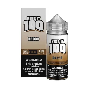 Affordable Luxury Bacco by Keep It 100 TFN Series 100mL  Going Fast!