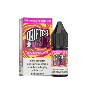 Affordable Luxury Drifter Bar Salts Strawberry Banana Ice 10ml Nic Salt E-Liquid  Limited Availability!