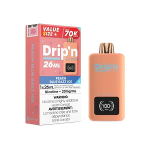 Best-Selling Drip'n 70K Disposable Vape - Peach Blue Razz Ice  Almost Gone!