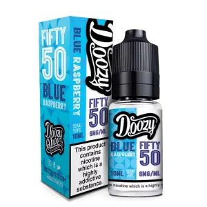 Bestseller Blue Raspberry Fifty 50 E-Liquid 10ml Nicotine by Doozy Vape  Last Few Pieces!