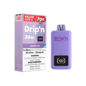 BestSelling Drip'n 70K Disposable Vape - Grape Ice  Last Chance!