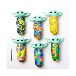 BestSelling Non branded (Hand Pipe)(5-Pack) SHP13 Baby Yoda Design Silicone Hand Pipe (SAS)  Dont Miss Out!