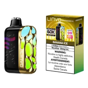 Customer Favorite Linvo Rave 60K Disposable Vape - Banana Ice  Going Fast!