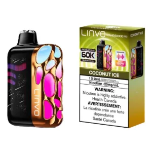 Customer Favorite Linvo Rave 60K Disposable Vape - Coconut Ice  Stylish & Comfortable