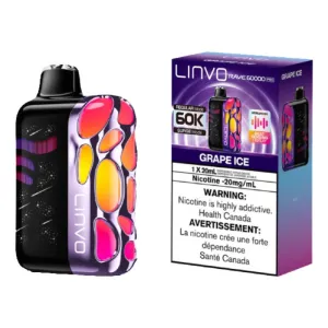 Doorbuster Linvo Rave 60K Disposable Vape - Grape Ice  Ends Soon!
