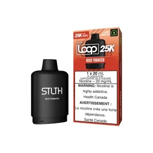 Editors Choice STLTH Loop 25K Pod, Rich Tobacco, 20mL  Ends Soon!