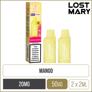 Editors Choice Triple Mango Lost Mary BM600 Pods 2 Pack  Limited Release!