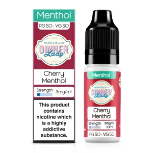 Editors Pick Cherry Menthol 10ml 50/50 E-Liquid By Dinner Lady  Almost Sold Out!
