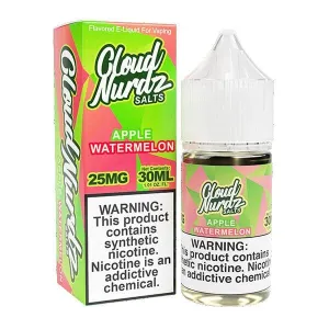Exclusive Apple Watermelon by Cloud Nurdz TFN Salts 30ml  Last Few Pieces!