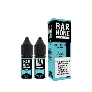 Exclusive Bar None Ballistic Blue Nic Salt 10ml E-Liquid - 2 Pack  Dont Miss Out!