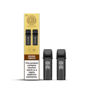 Exclusive Gold Bar Reload Virginia Tobacco Prefilled Vape Pods 20mg - 2 x Pods  Going Fast!