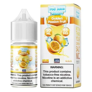 Exclusive Golden Passionfruit Freeze | Pod Juice Salt TFN Series E-Liquid | 30mL  Limited Availability!