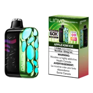 Exclusive Linvo Rave 60K Disposable Vape - Apple Kiwi Ice  Last Chance!