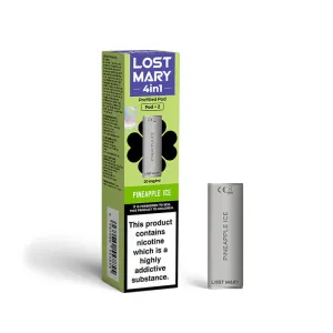Final Few Lost Mary 4in1 Pineapple Ice Prefilled Vape Pods 20mg - 2 Pods  Going Fast!