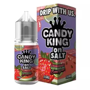 Final Few Strawberry Watermelon Bubblegum on Salt by Candy King - 30ml  Ends Soon!