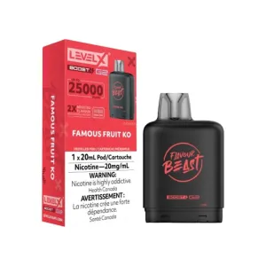 Flash Sale! Level X Boost Flavour Beast G2 Pods - Famous Fruit KO, 25K Puffs  Ends Soon!
