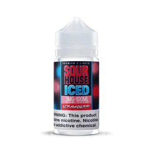 Hot Deal Strawberry by Sour House Iced 100ml  Limited Stock!