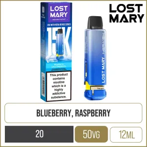 Insta-Worthy Blueberry Sour Raspberry Lost Mary Nera 15K Pod & Refill  Stylish & Comfortable
