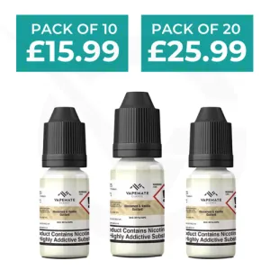 Insta-Worthy Cinnamon & Vanilla Custard 10ml 50/50 E-Liquid By Vapemate - Pack of 10 & 20  Limited Availability!