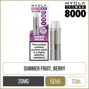 Insta-Worthy Summer Dream Hyola Pro Max 8000 Pod & Refill 10ml  Going Fast!