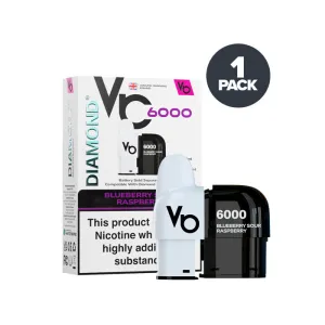 Limited Edition Blueberry Sour Raspberry Vapes Bars Diamond 6000 Prefilled Pods  Ends Soon!