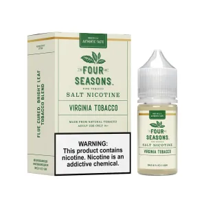 Limited Edition Virginia Tobacco by Four Seasons Salt Series E-Liquid 30mL (Salt Nic)  Limited Availability!