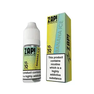 Luxury Feel Banana Ice 10ml Nic Salt E-Liquid by Zap! Bar Salts  Limited Stock!