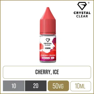 Luxury Feel Crystal Clear Bar Salt Cherry Crush E-Liquid 10ml  Limited Stock!