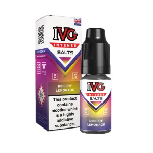 Luxury Feel Riberry Lemonade Nicotine Salt by IVG Intense  Today Only!