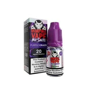 Selling Fast Vampire Vape Purple Craze 10ml Nic Salt E-Liquid  Stylish & Comfortable