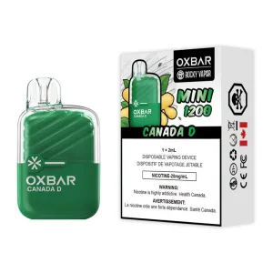 Top Rated OxBar Mini 1200 - Canada D Disposable Vape  Last Chance!