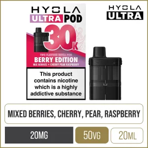 Trending Now Berry Edition Hyola Ultra 30K Pod & Refill 20ml  Dont Miss Out!