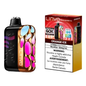 Trending Now Linvo Rave 60K Disposable Vape - Orange Ice  Last Few Pieces!