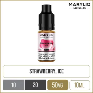 Trending Now MARYLIQ by Lost Mary Strawberry Ice E-Liquid 10ml  Last Chance!