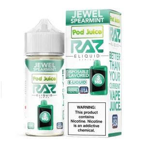 Trending Now Pod Juice x RAZ - Jewel Spearmint - 100mL  Last Chance!