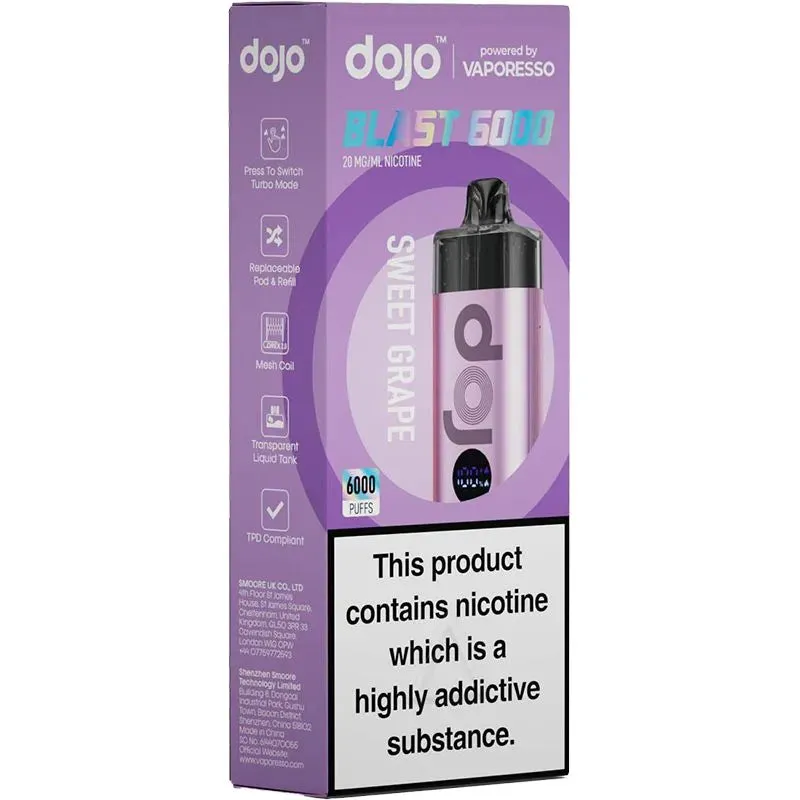 Trending Now Sweet Grape DOJO Blast 6000 Kit 12ml  Ends Soon!