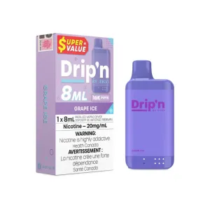 Trendy 2025 Drip'n 16K Disposable Vape - Grape Ice  Ends Soon!