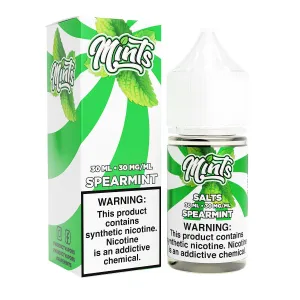Trendy 2025 Spearmint by Mints SALTS E-Liquid 30ml  Almost Gone!