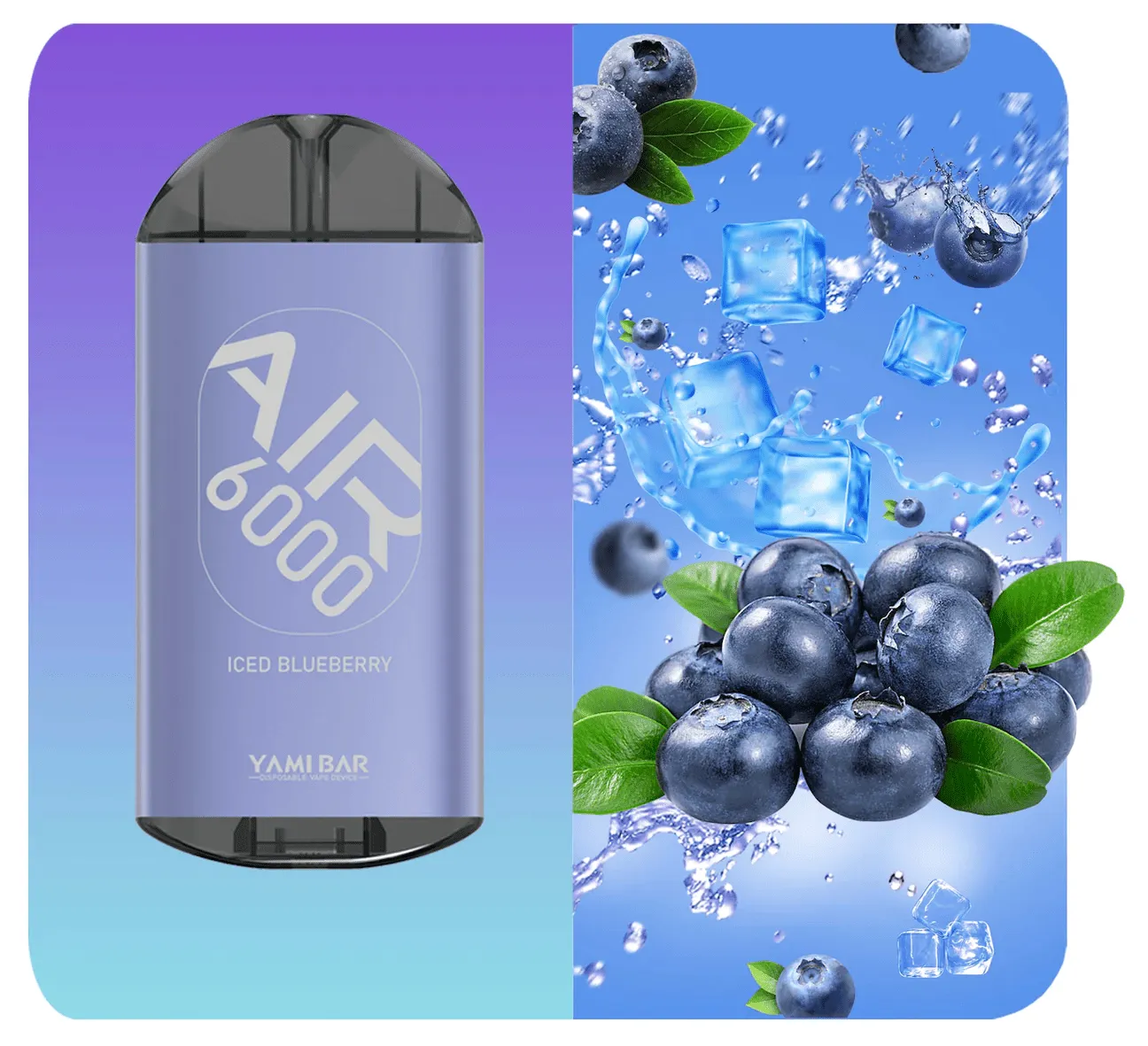Worth Every Penny Yami Bar Air 6000 Disposable 6000 Puffs - Iced Blueberry  Almost Sold Out!